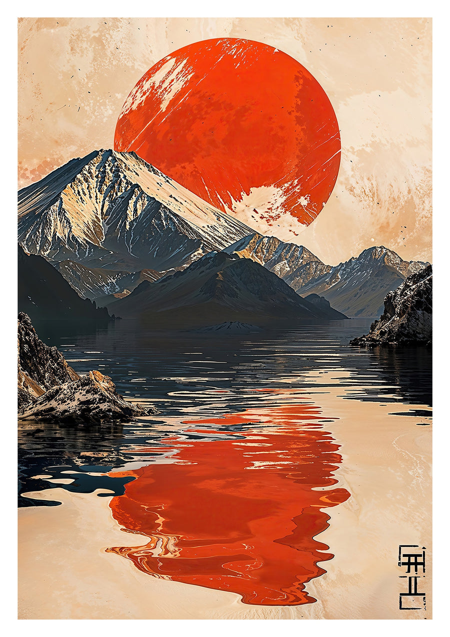 Éclipse de montagne - Print Only frame