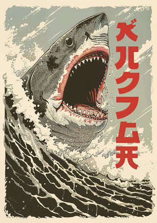 Shark Attack print