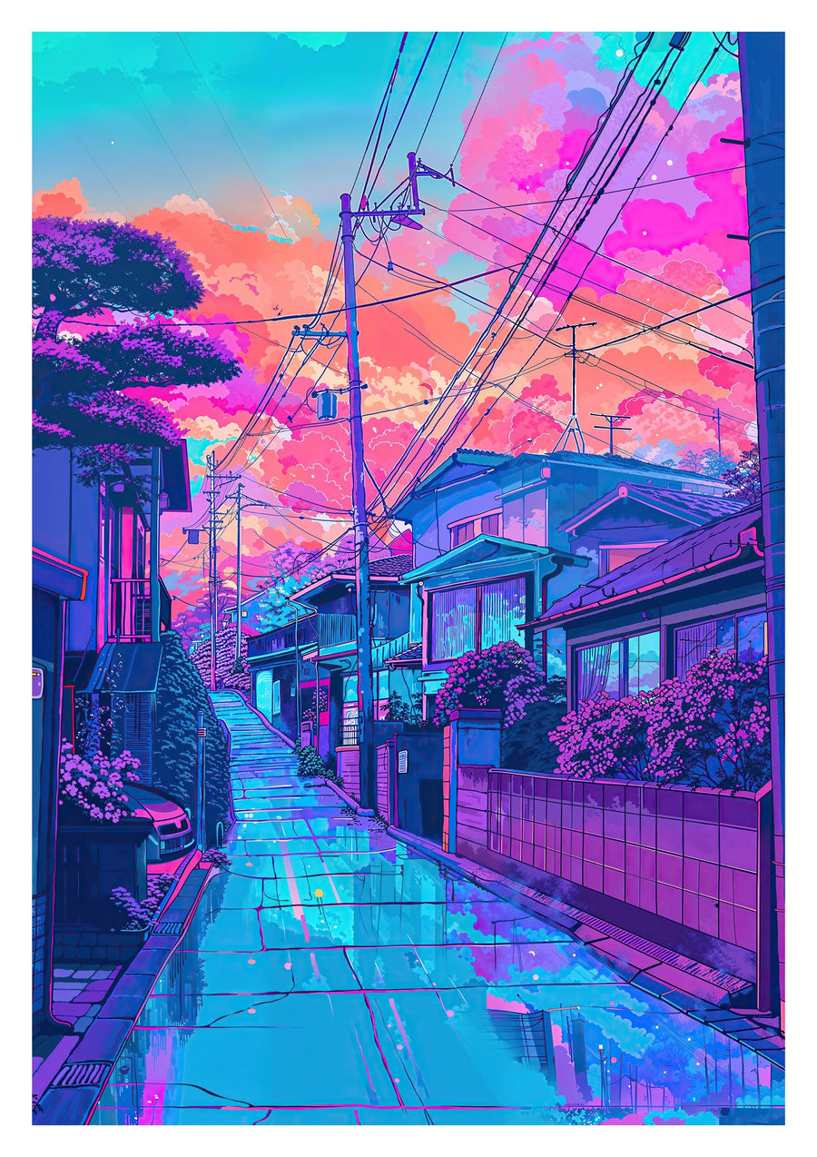 Lo-fi Straat 2 - Print Only frame