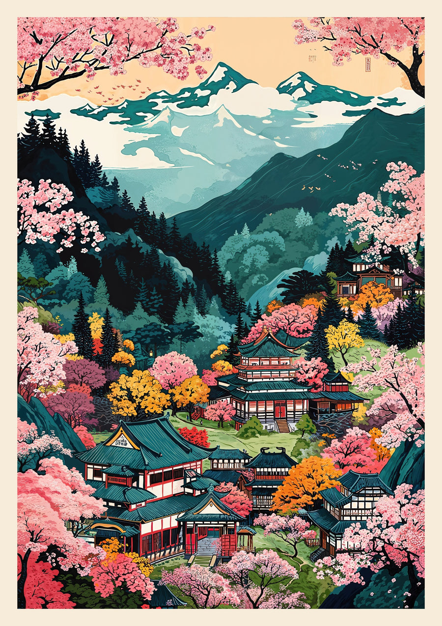 Mount Yoshino Peaks - Print Only frame