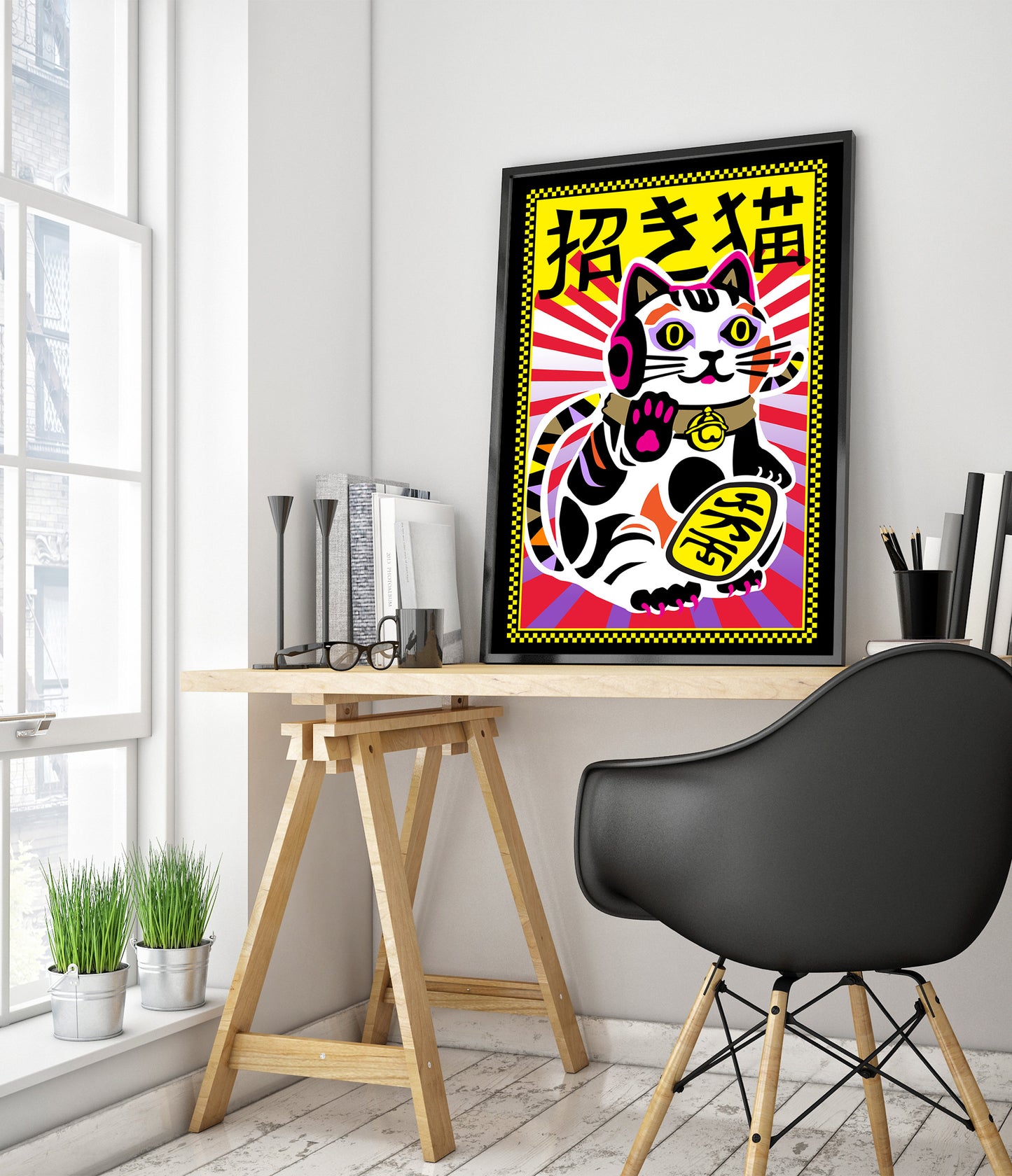 Psykedelisk Maneki Neko-katt