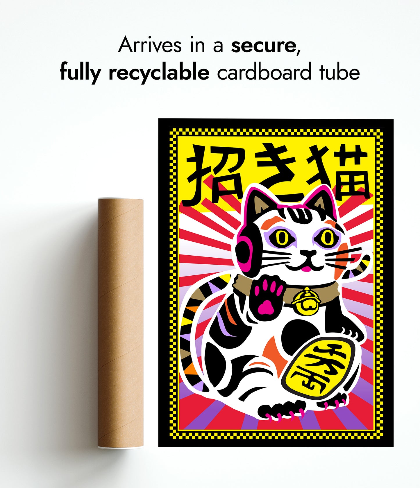 Psykedelisk Maneki Neko-katt