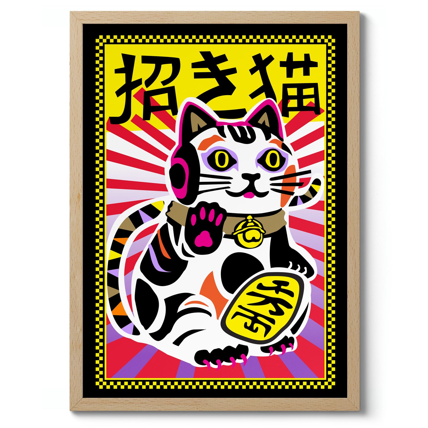 Psykedelisk Maneki Neko-katt