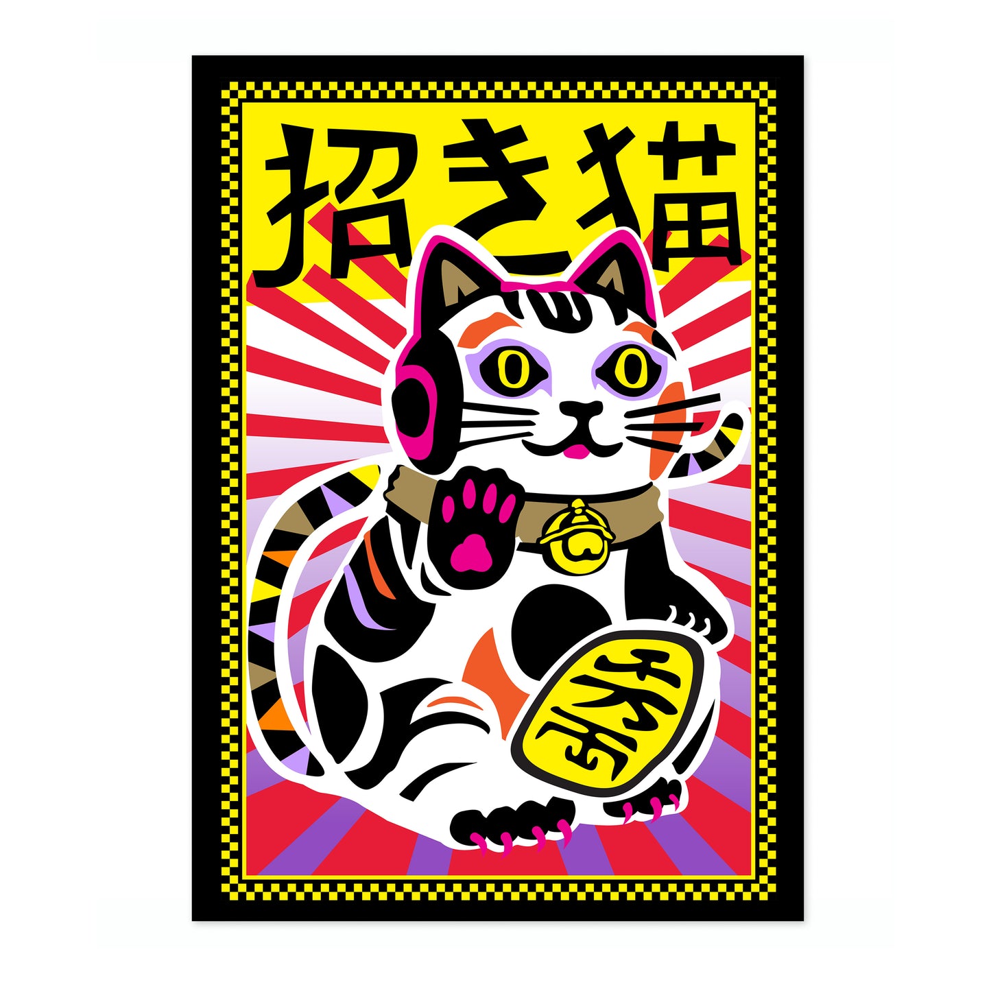 Psykedelisk Maneki Neko-katt