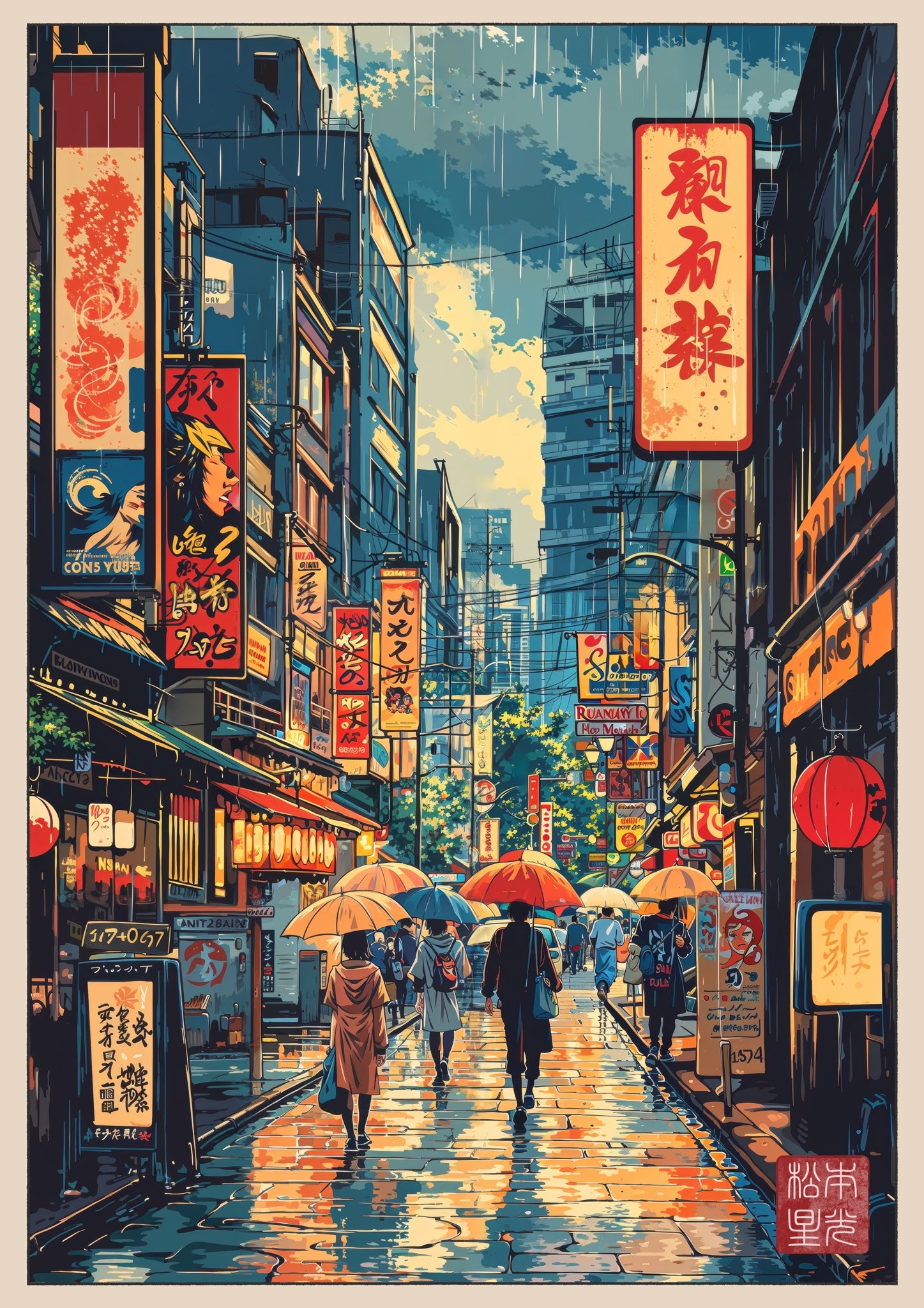 Rainy Tokyo | Japanese | Framed Prints & Posters – Animato