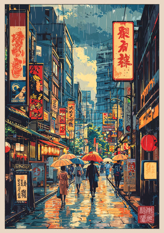Rainy Tokyo print