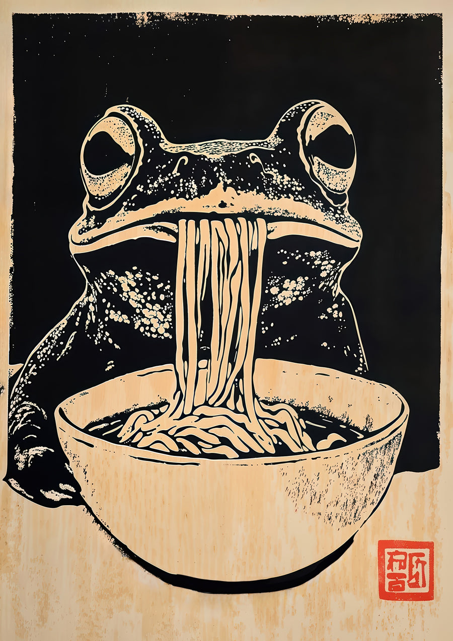 Grenouille Nouille - Print Only frame