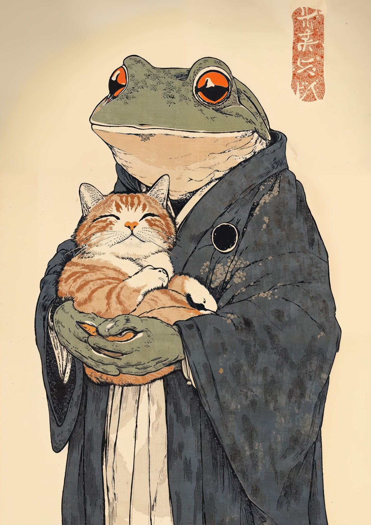 日本限定　Onsen frog cat Ban MID-ANI-165_unframed.jpg?v=