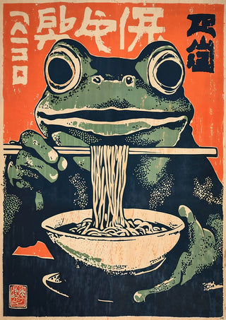 Ramen Frosch print