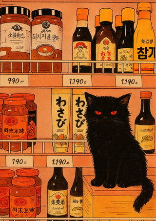 Kruidenplank Kat print