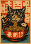 Meow Mein Cat print