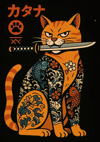Yakuza Kat print