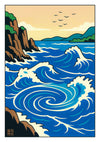 Whirlpool at the Cliffs print