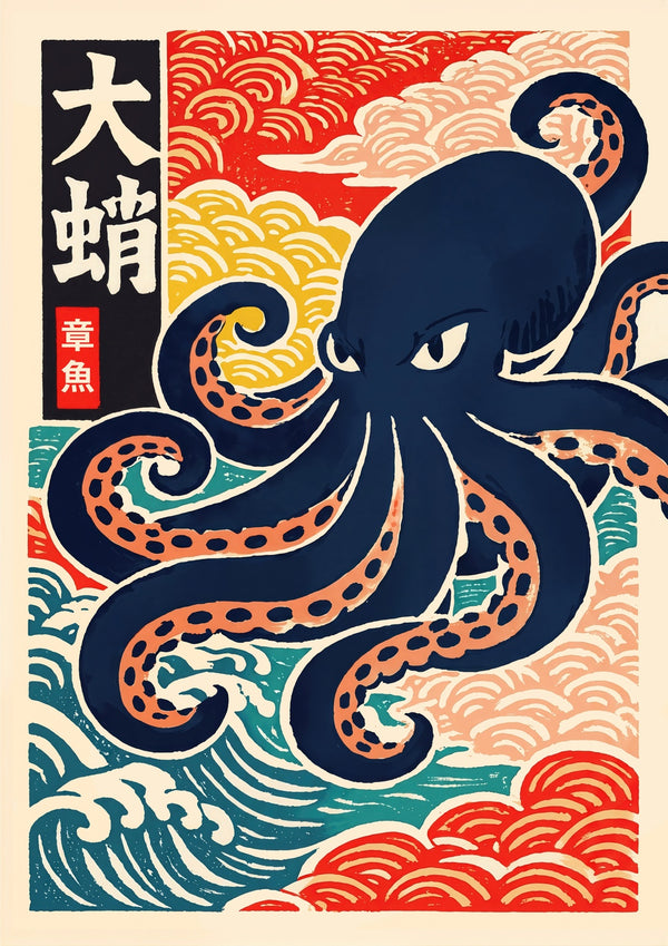 Japanese Ukiyo-E Octopus