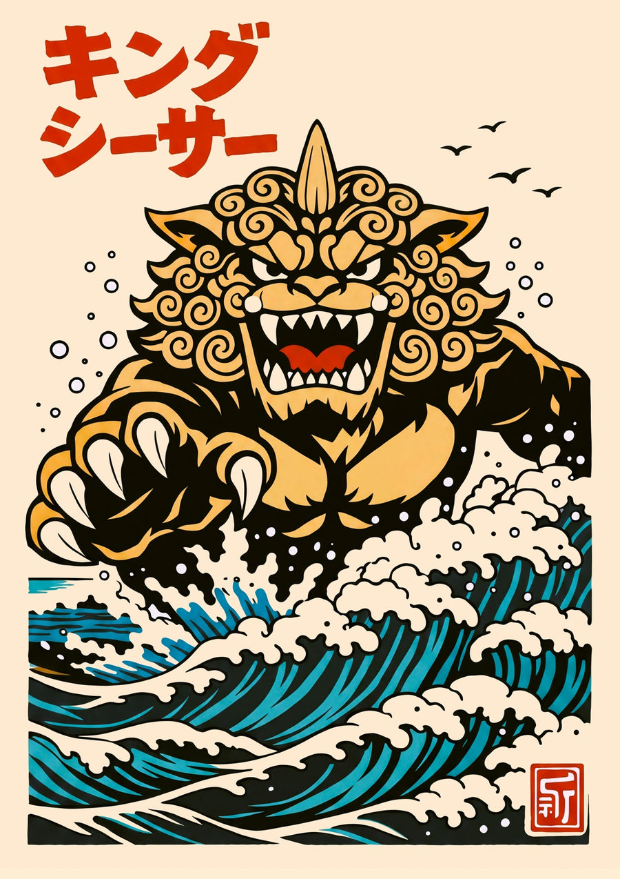 Great Wave of King Caesar - Print Only frame