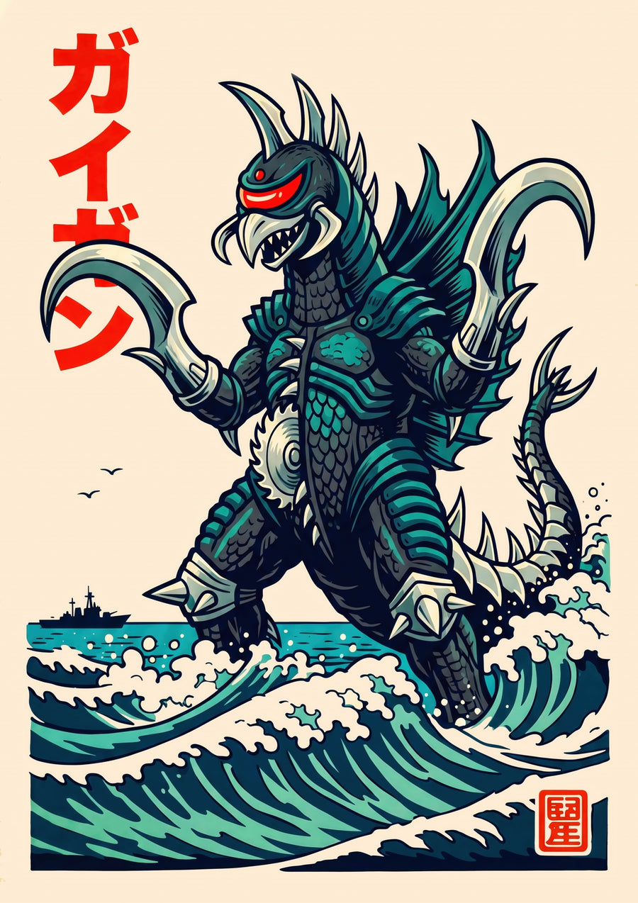 Great Wave of Gigan - Print Only frame