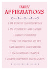 Daily Affirmations print