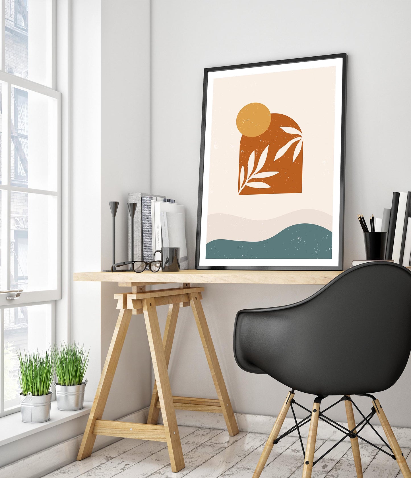 Sunrise in the Window Above the Sea