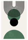 Green Arches print
