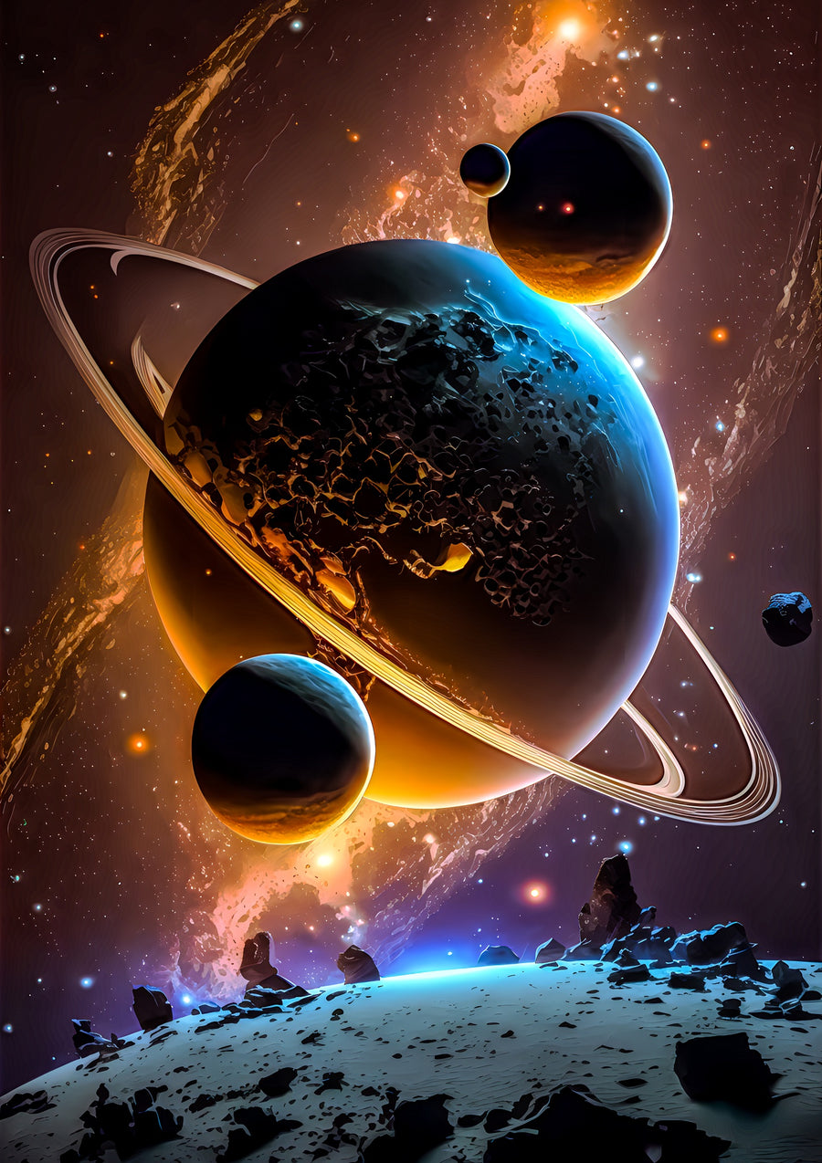 Forntida stenig planet - Print Only frame