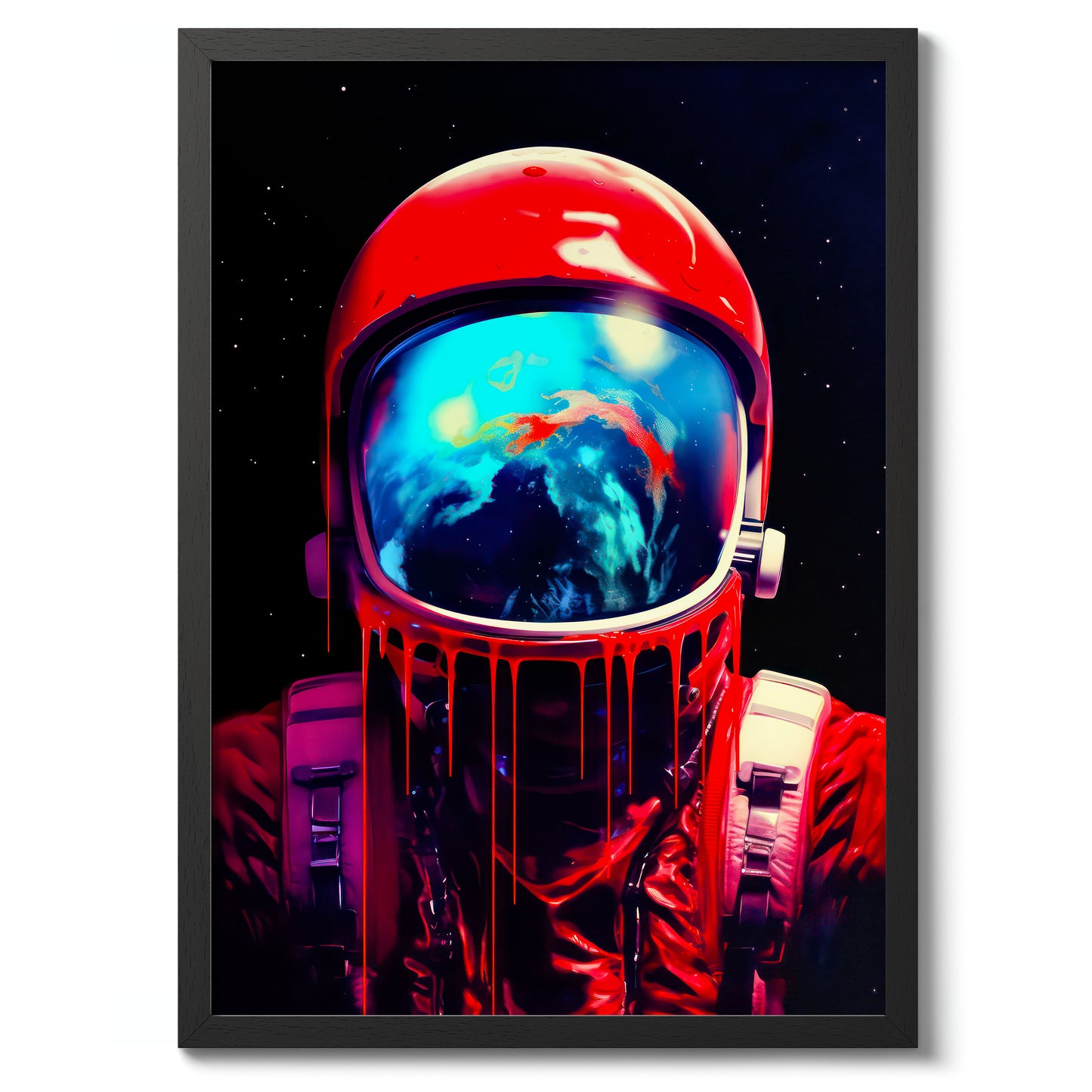 Homme de l'espace dégoulinant