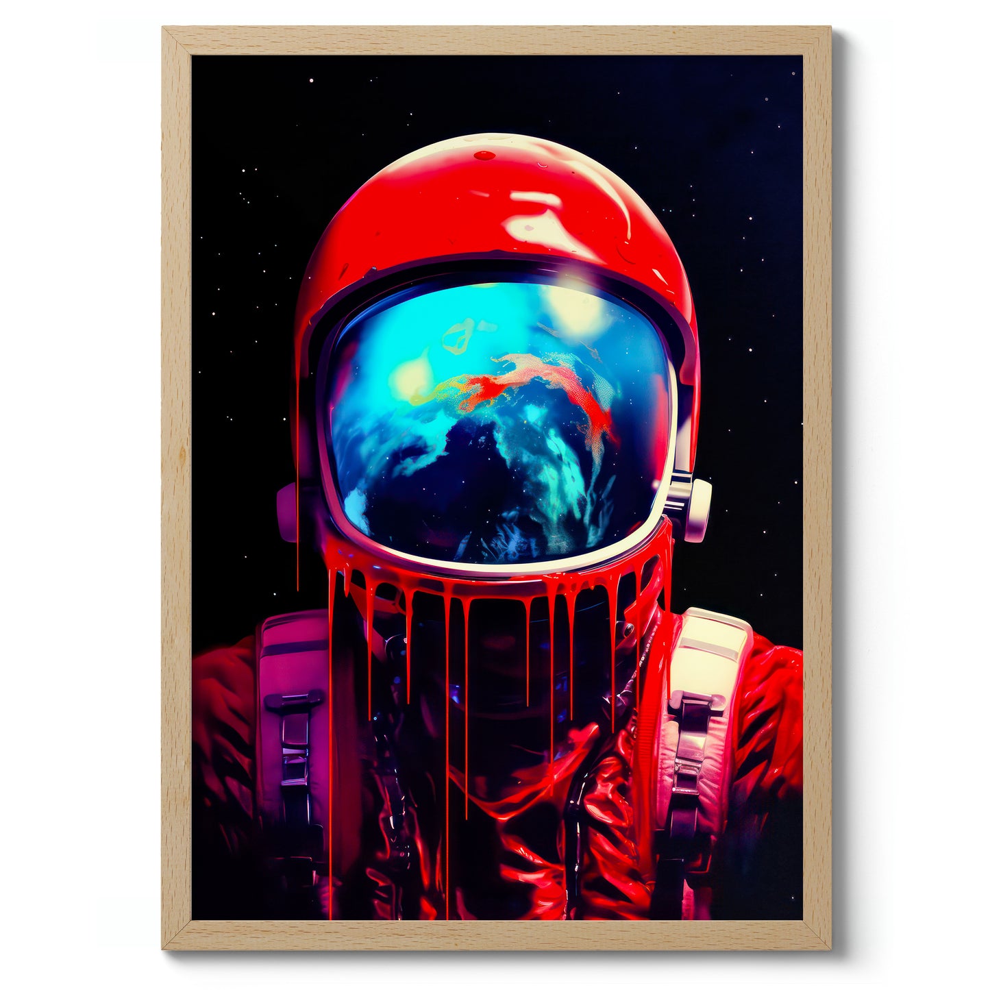 Homme de l'espace dégoulinant