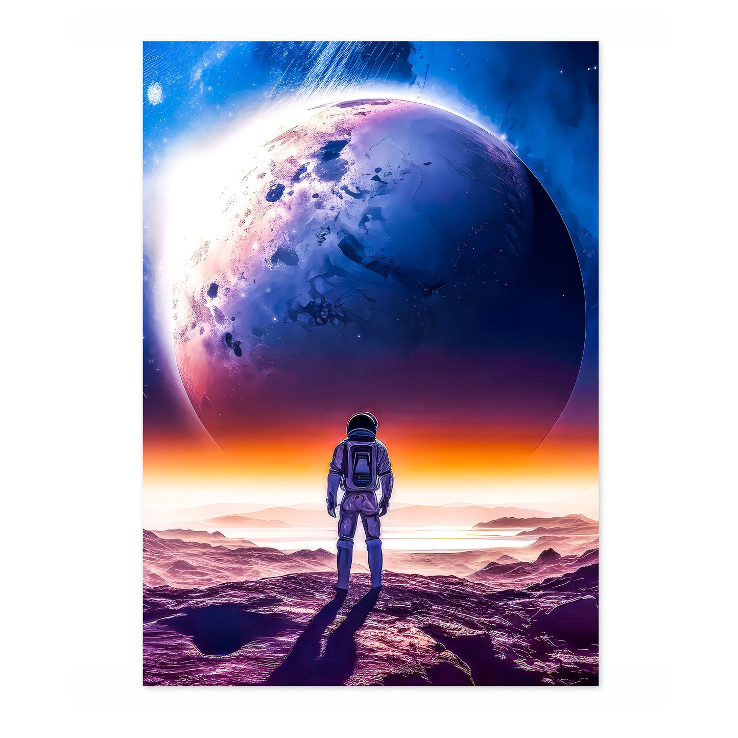 Vue d'un astronaute sur la galaxie