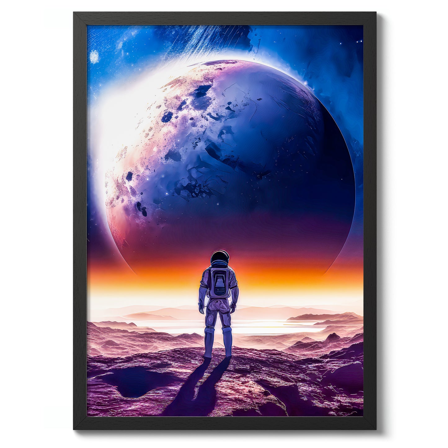 Vue d'un astronaute sur la galaxie