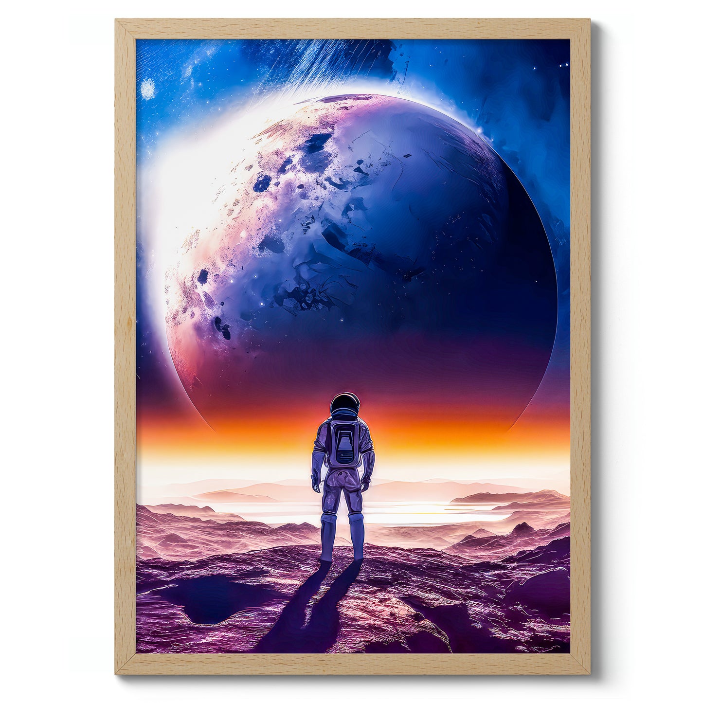 Vue d'un astronaute sur la galaxie