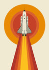 Graphic Space Rocket print
