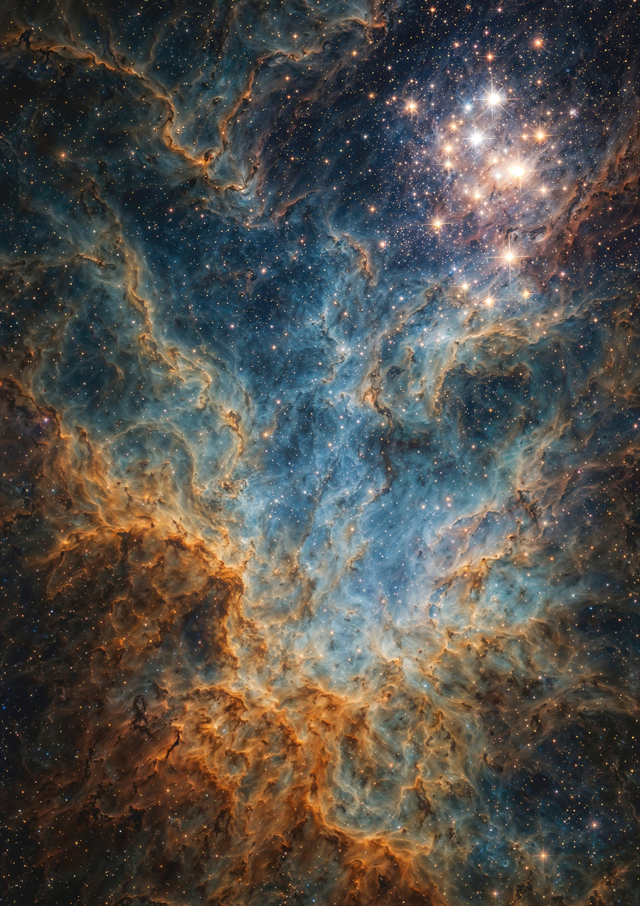 De Carina Nebula - Hubble - Print Only frame