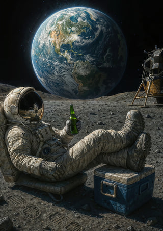 Cold One on the Moon print