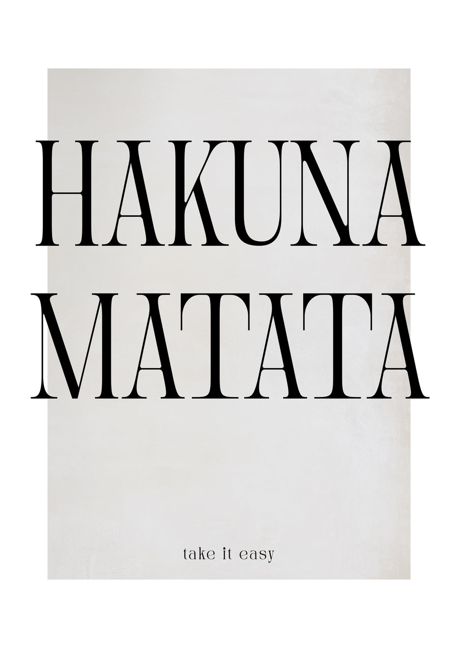 Hakuna Matata - Print Only frame