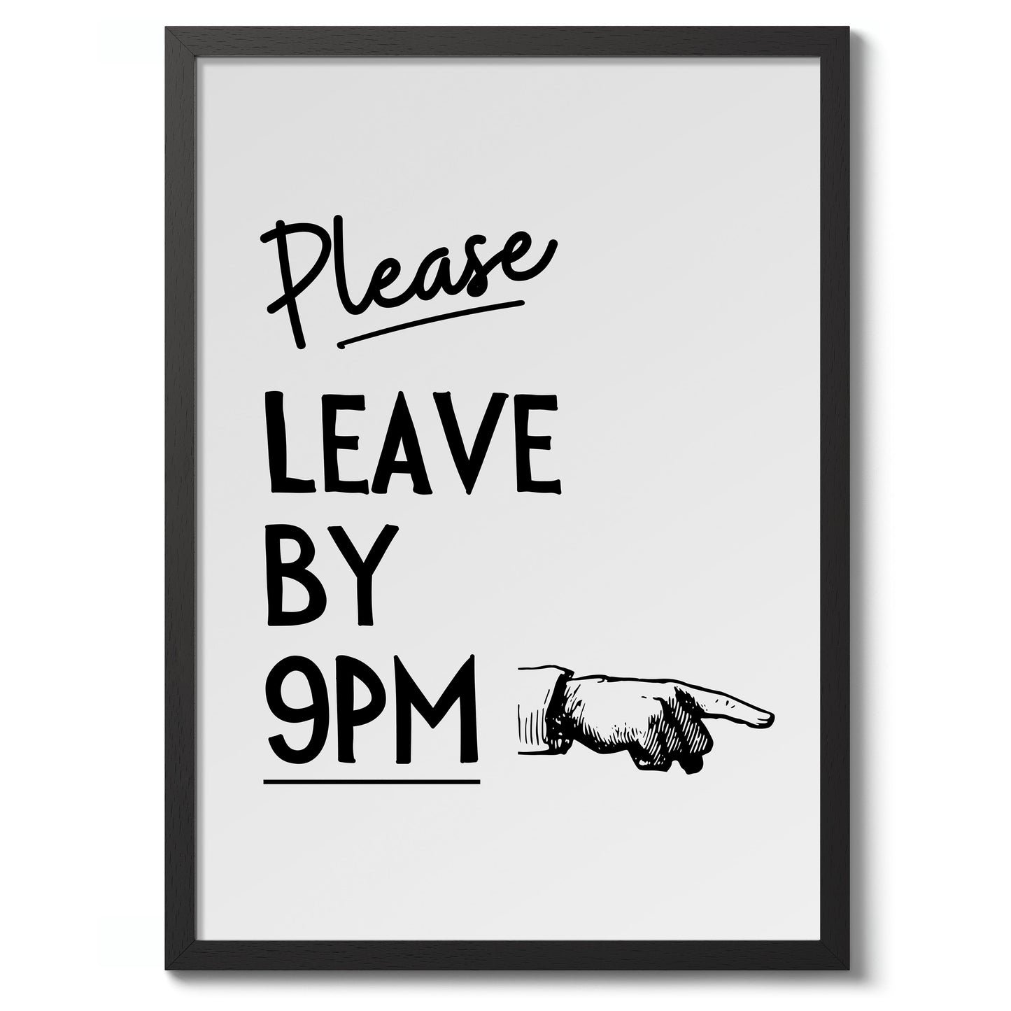 Bitte verlassen Sie bis 21 Uhr, Black