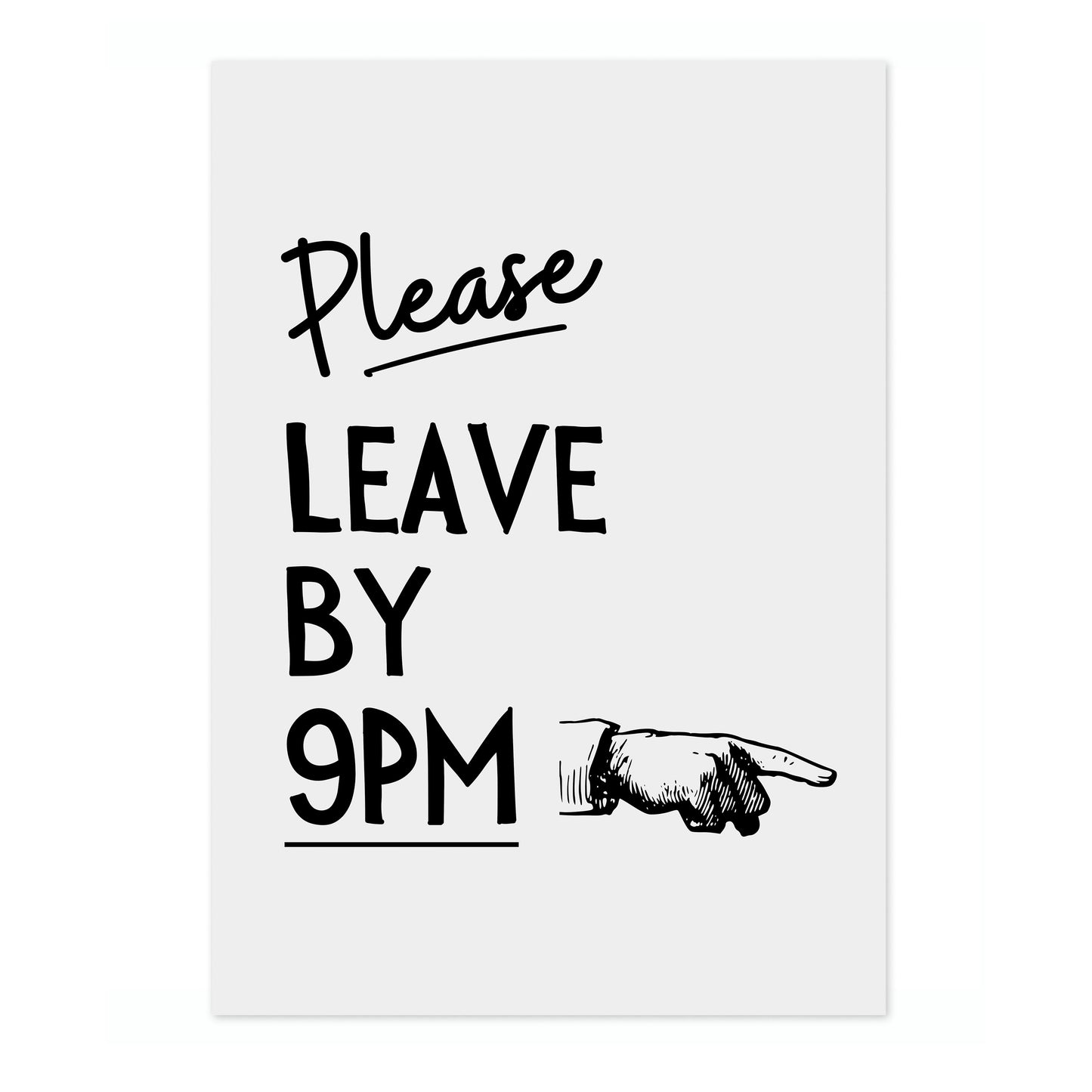 Bitte verlassen Sie bis 21 Uhr, Black