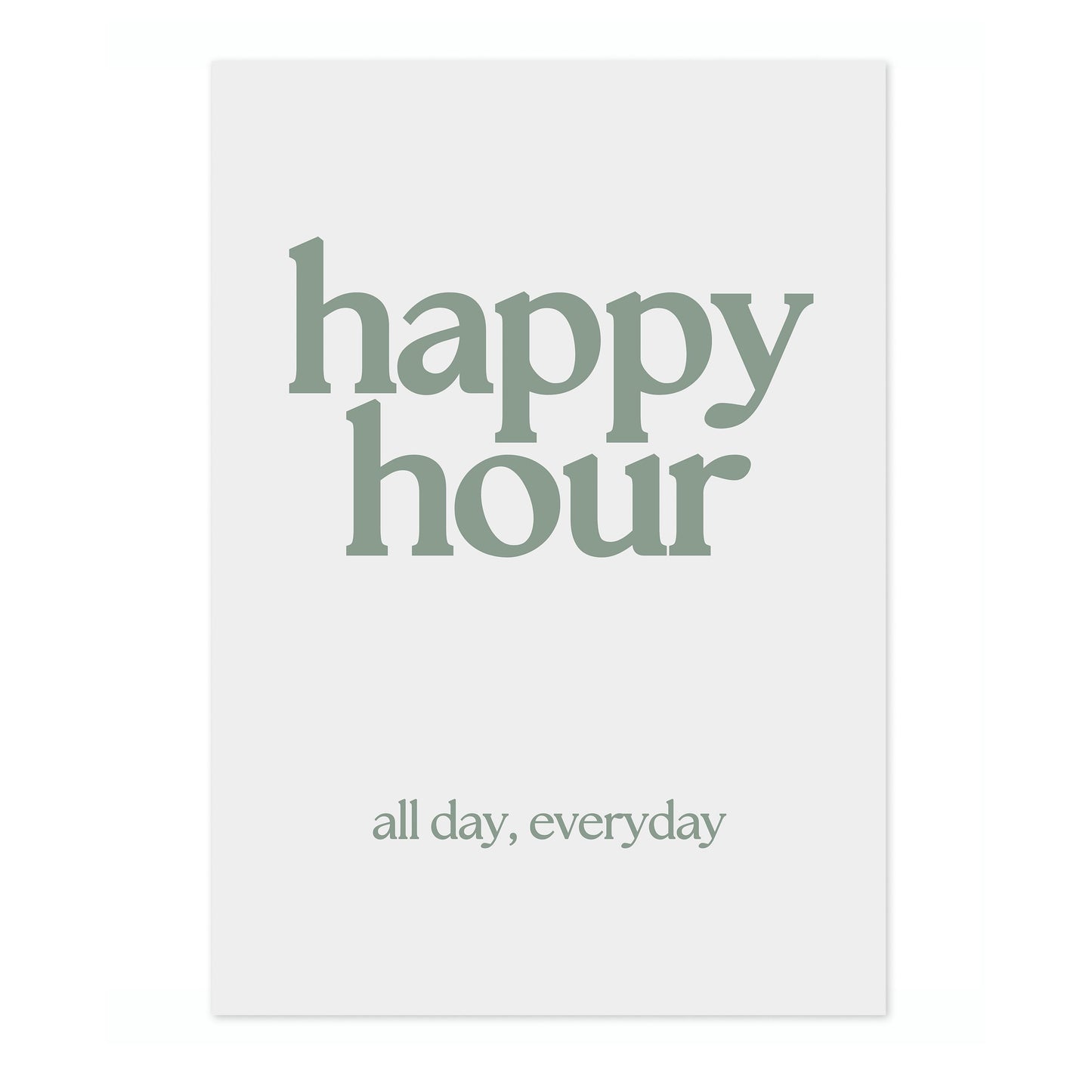 Heure Heureuse, Vert