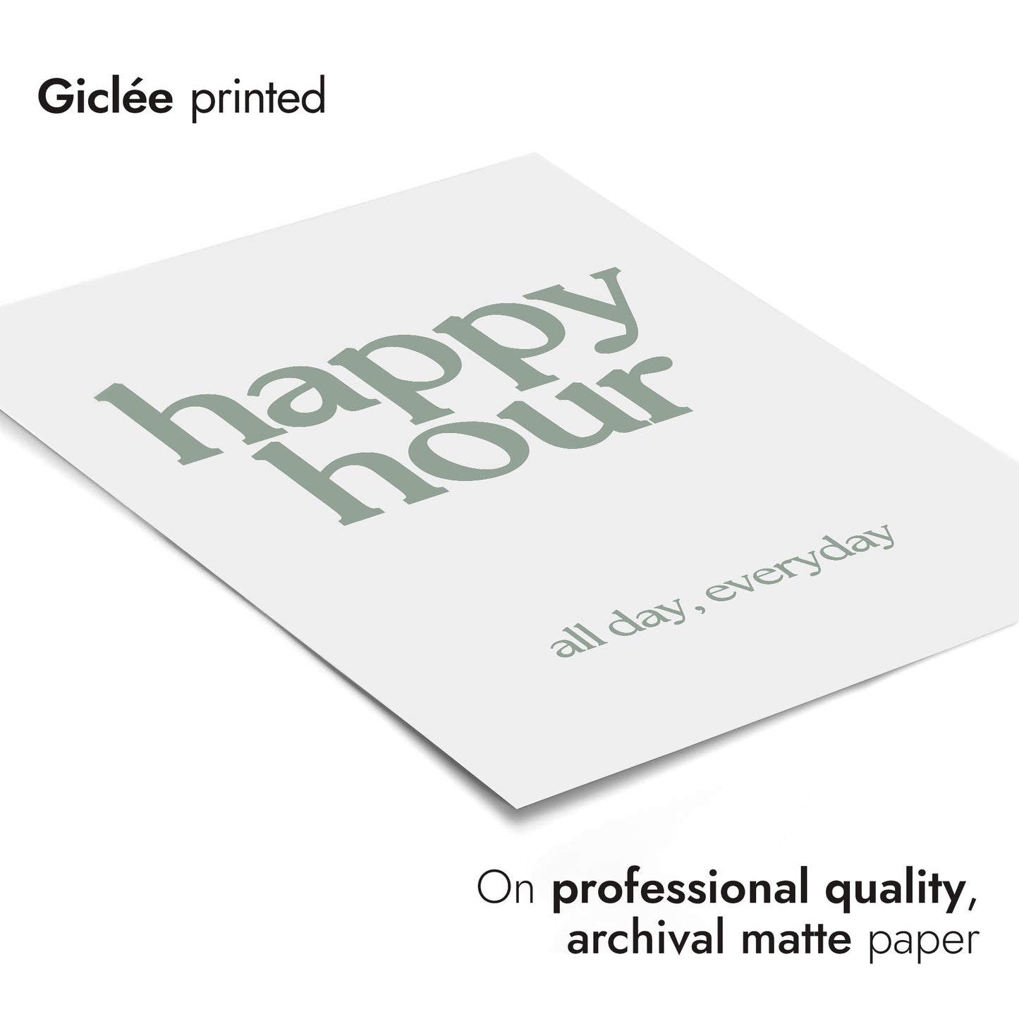 Heure Heureuse, Vert