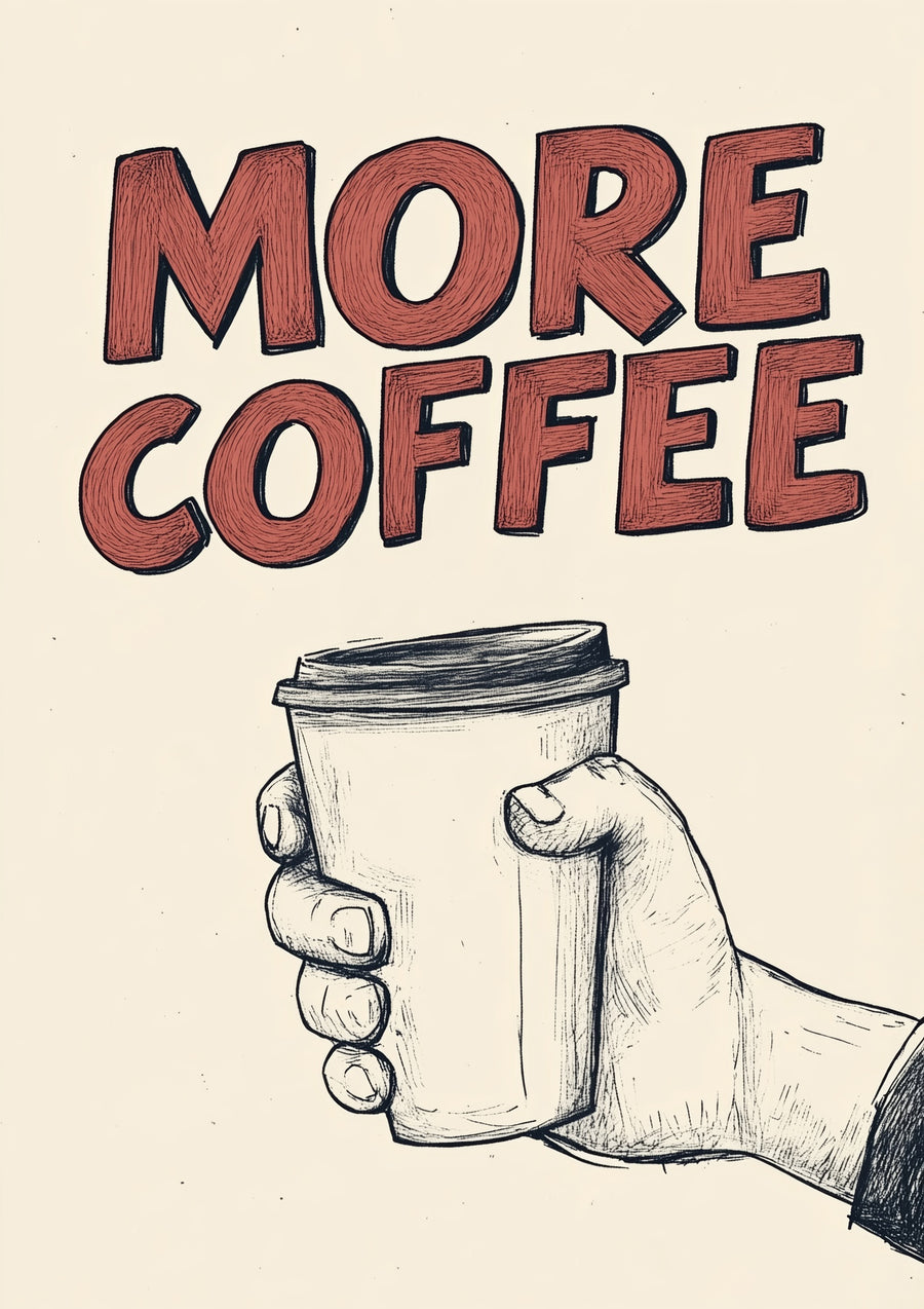 More Coffee - Print Only frame