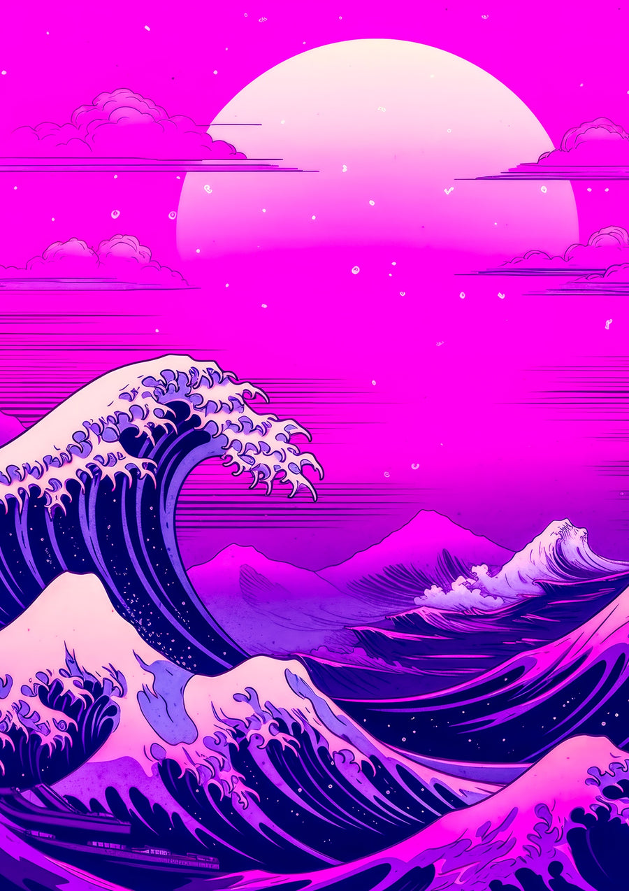 Great Wave at Dusk - Print Only frame