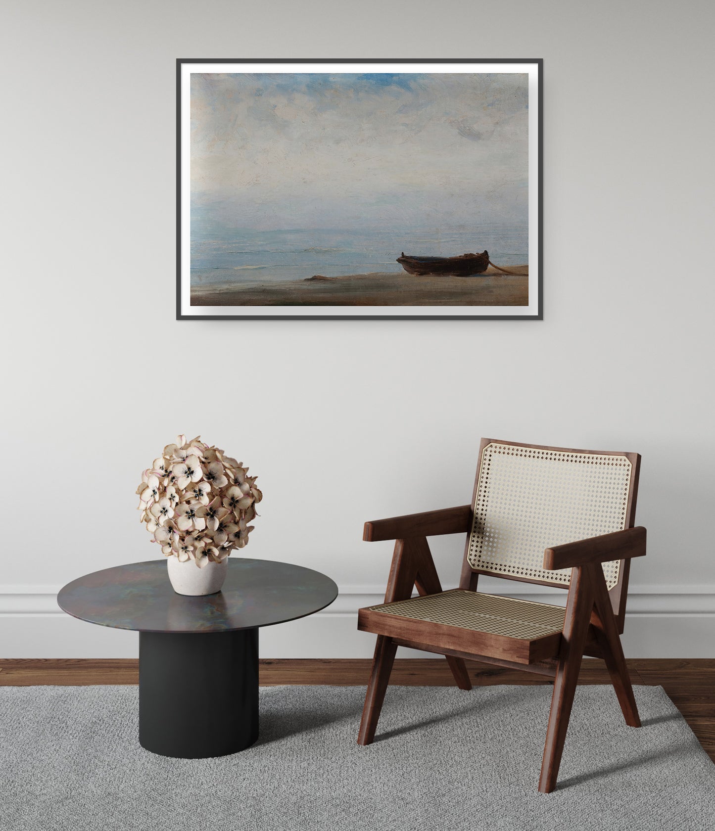 Plage avec des bateaux