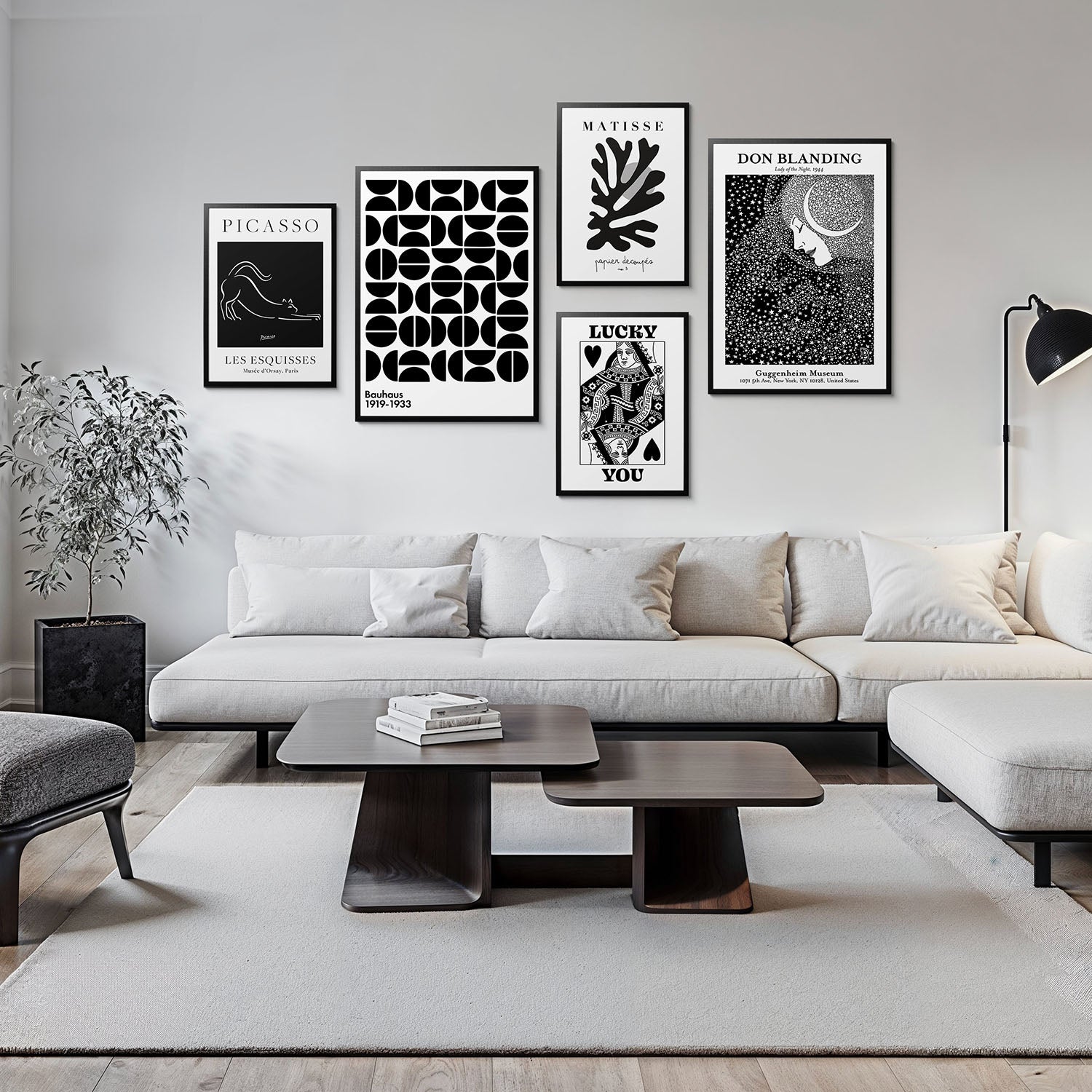 Modern Monochrome Gallery Wall – Animato