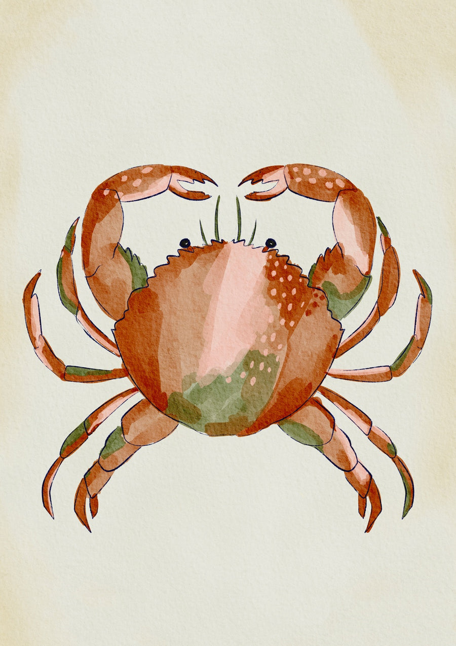 Red Crab - Print Only frame