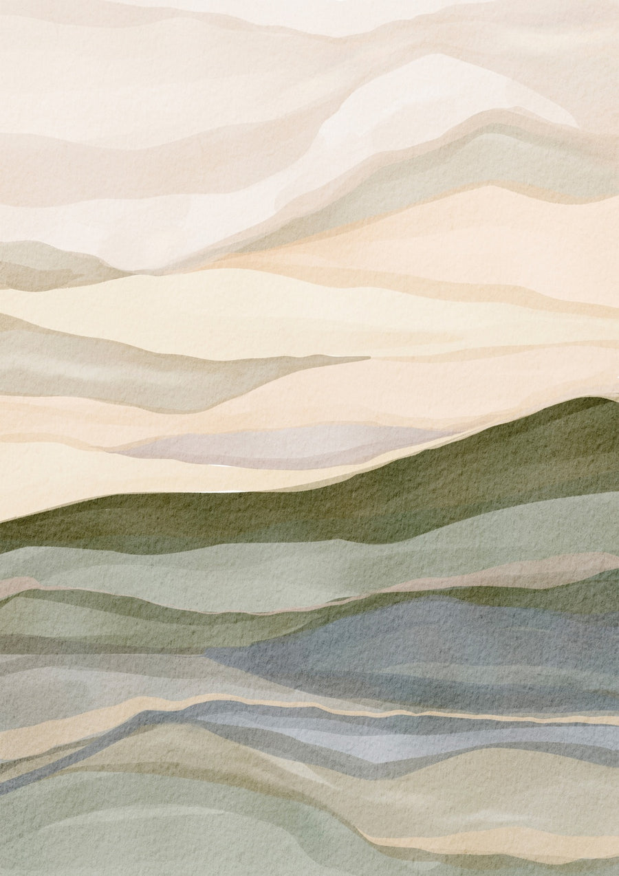 Soothing Earthenscape - Print Only frame
