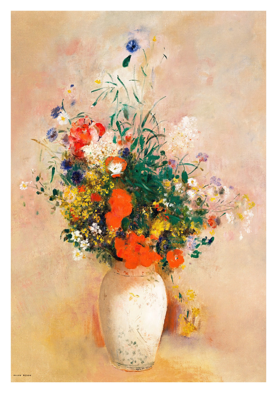 Vase de Fleurs (Rose) - Print Only frame