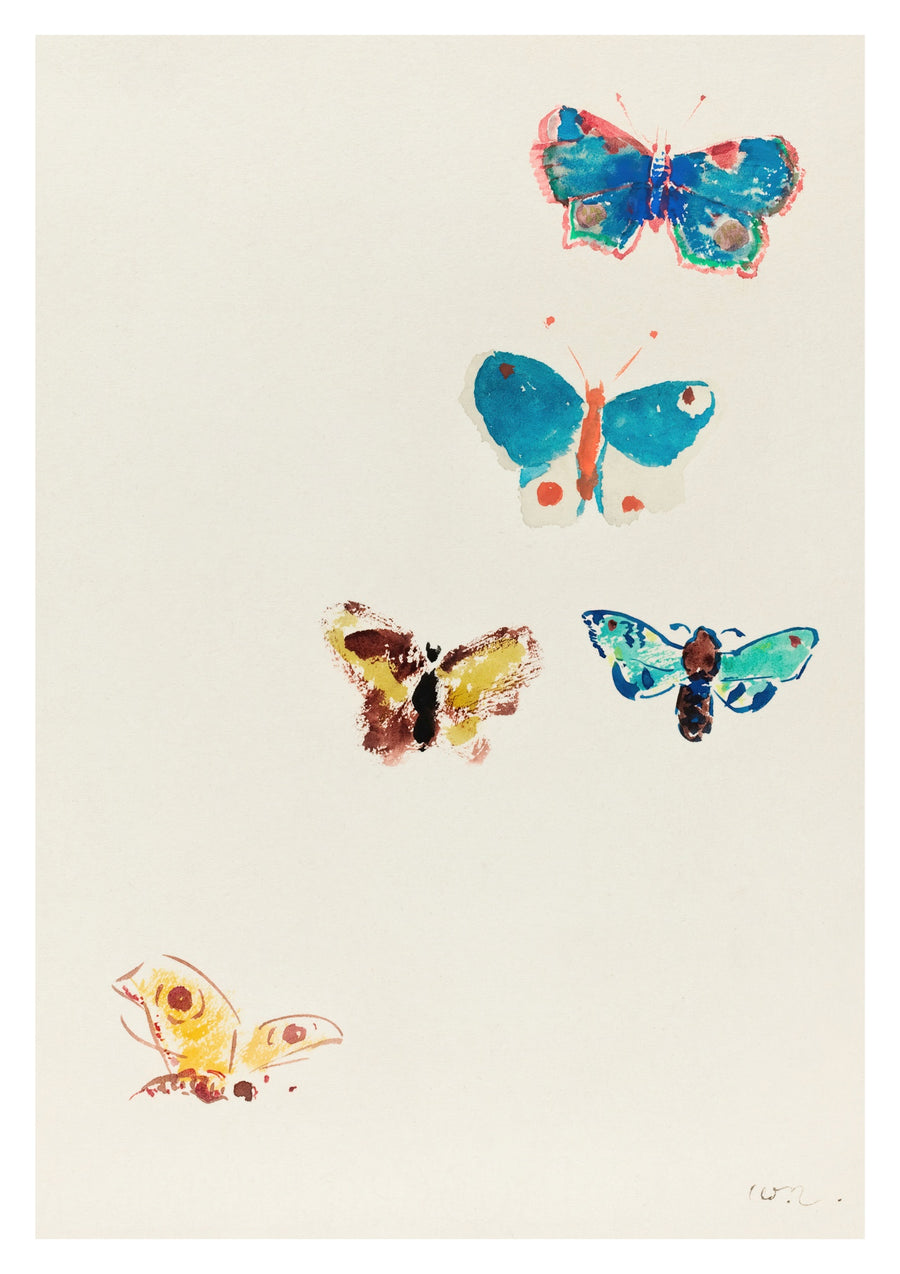 Cinq Papillons - Print Only frame
