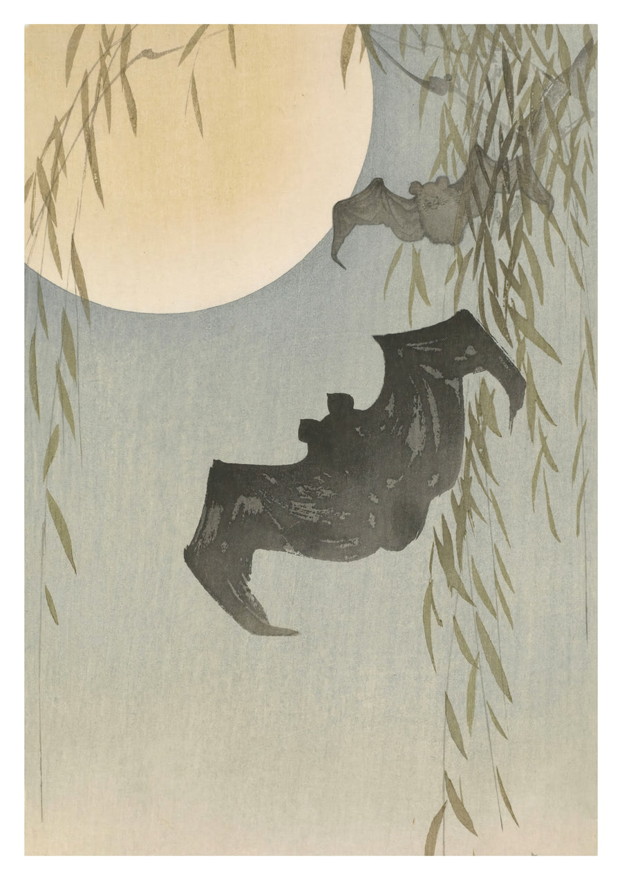 Chauves-souris au clair de lune - Print Only frame