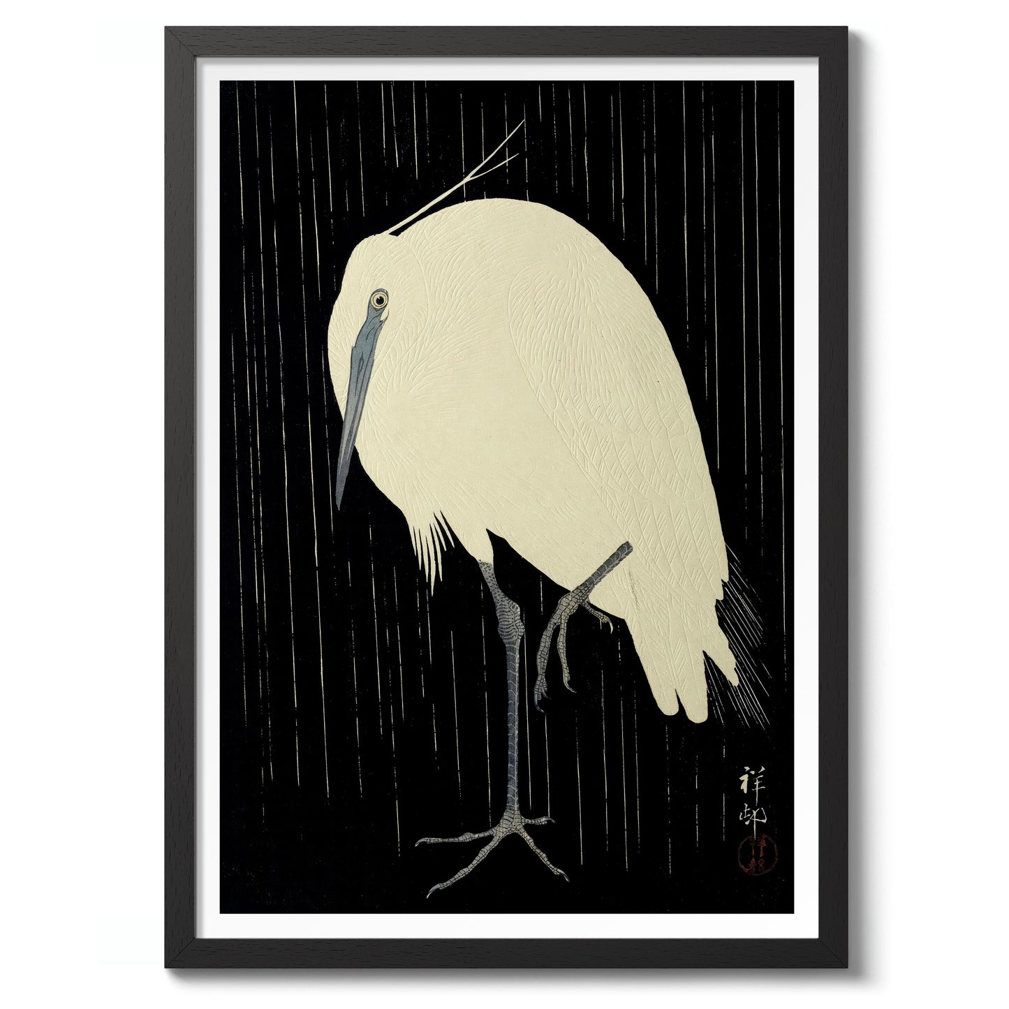Egret in the Rain