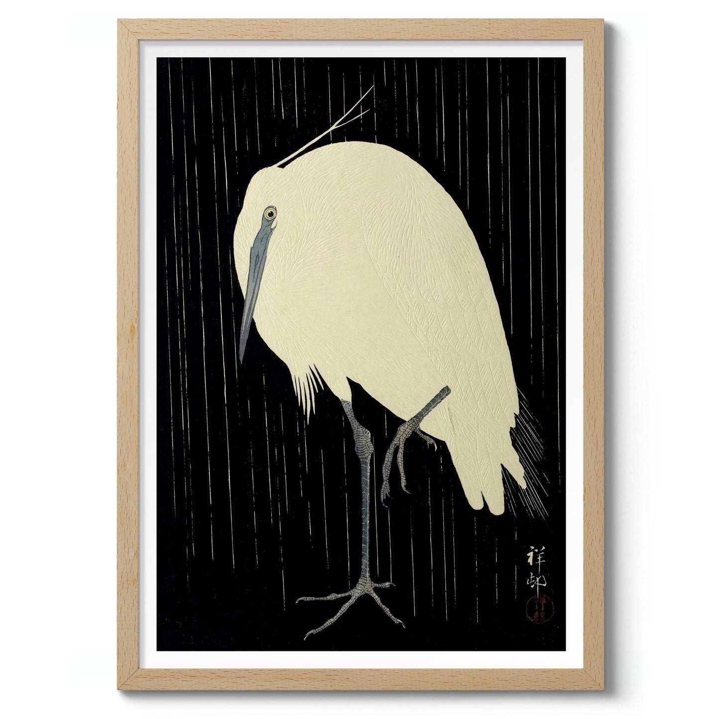 Egret in the Rain