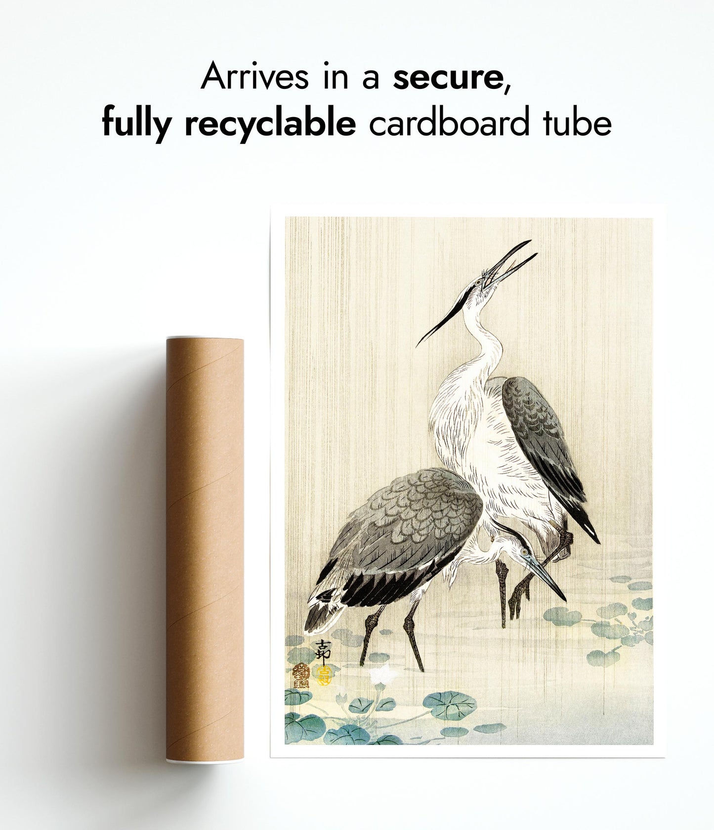 Two Herons in the Rain