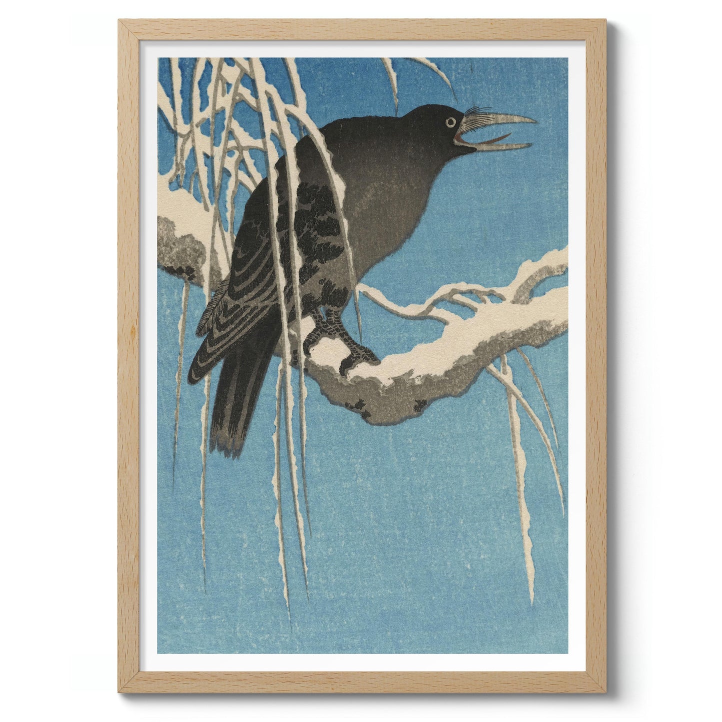 Crow on a Snowy Branch